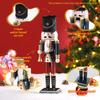 38CM Christmas Nutcracker PearlLight Creative Clothing Soldier Puppet Handcrafted Decoration Christmas New Year Decoration Gift