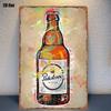 Retro Beer Theme Metal Tin Sign Bar Kitchen Wall Art Decor