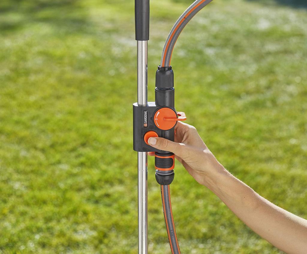 GARDENA Garden Shower Adjustable Water Volume and Product Up to 5 Years Trio, Silver/Gray/Orange, Height, 960-20, Warranty