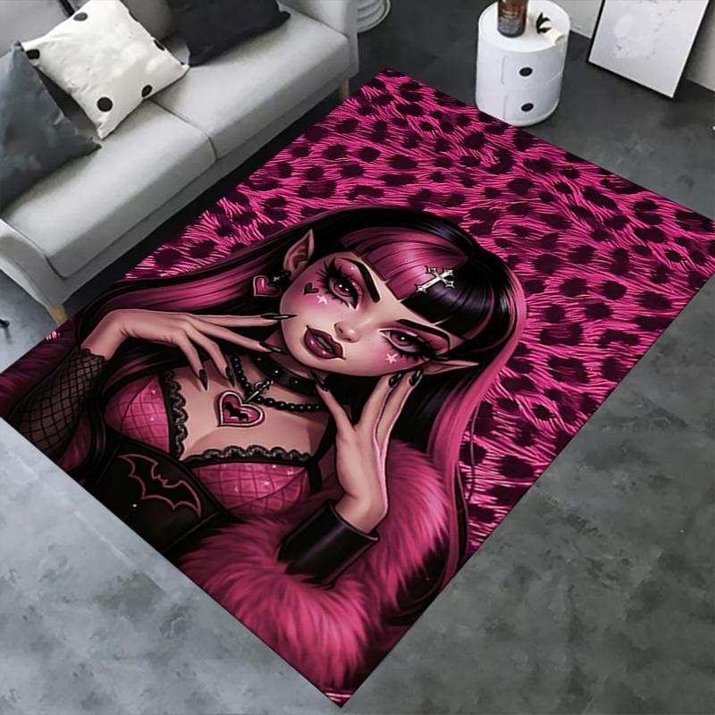 Tappetino Sedia Sirena Monster High Decorazione Casa Fantasy, Tappeto Divano, Tappeto Ufficio Regalo per Camera da Letto, Soggiorno, Varie Stanze