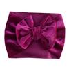 Wide Band Velvet Headband for Baby,Toddler Girls Bows Turban Head Wrap Hair Bands Photography Props Hairband (Green+Purple+Mint+Light Pink+Yellow)