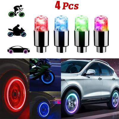 Waterproof Wheel Lights LED Air Valve Cap Lights Easy To Install Tire Valve Cap Electric Vehicles