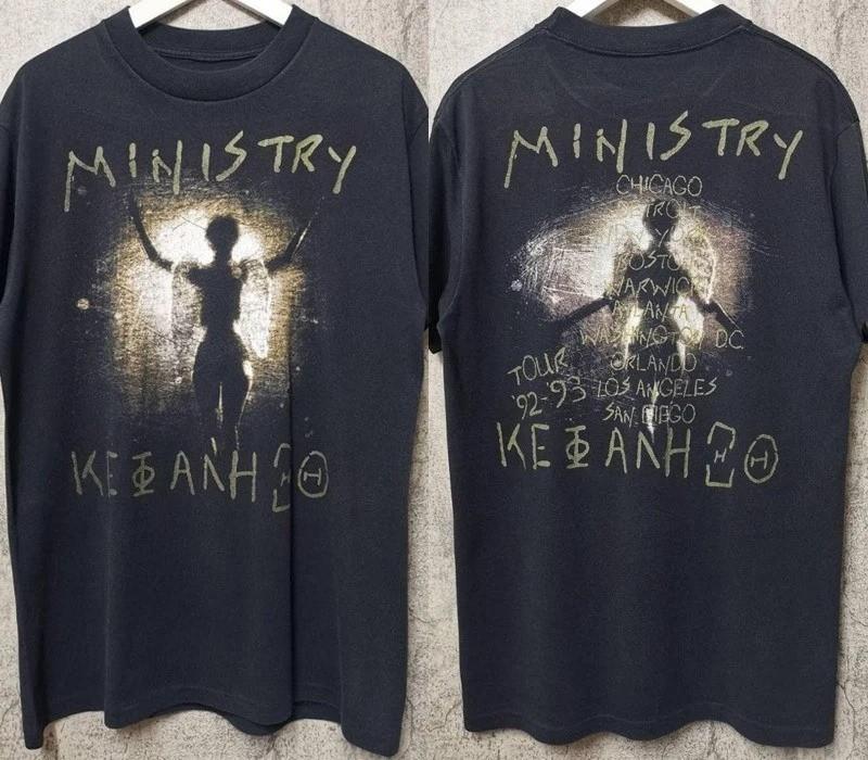 Remake Ministry Band Classic Style 90s 2 sided Tour Black T shirt Unisex T-Shirt S