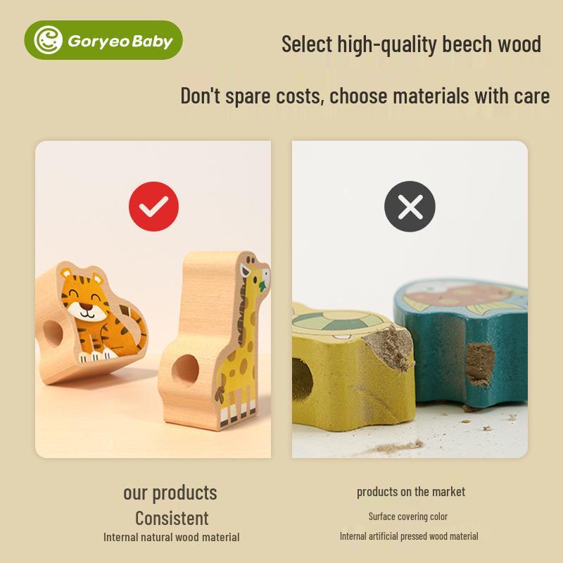 KoryoBaby Beaded Educational Toy for Kids: Fine Motor Skills & Concentration Building Blocks