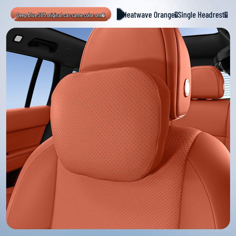 Deep Blue S05 Headrest: Lumbar & Neck Support Pillow for Car Interiors