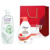 shampoo 700g + shower gel 1kg with red tote bag, fresh scent