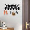 Black Crescent Moon Metal Wall Hook Space Saving Hanging Decor Bohemian Style Minimalist Wall Mounted Storage Home Decor