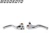 3-Finger Kurzer Bremskupplungshebel Schalthebel CNC-Aluminium Bremssteuerung für Harley Sportster 883 1200 XLH XL Custom Roadster