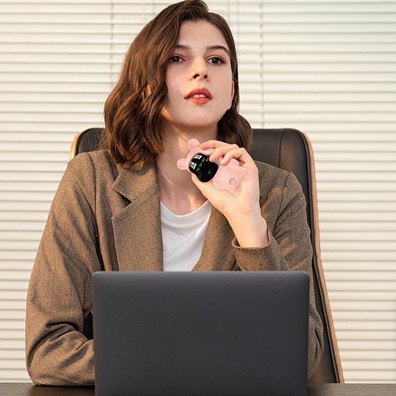 Portable rechargeable hand warmer Power bank 2 in 1 Rechargeable with digital display Five adjustable temperature levels