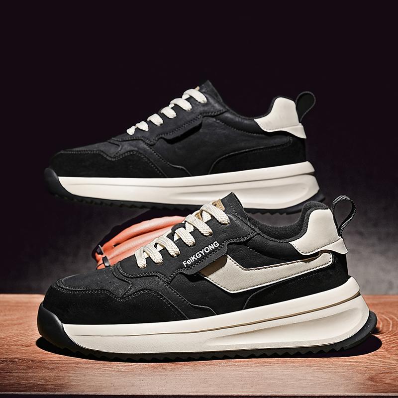 Fashion Spring Autumn Man Classic Casual Leather Sneakers Outdoor Winter Warm Non-slip Walking Shoes Men's New Arrival Gym Cowboys Shoes