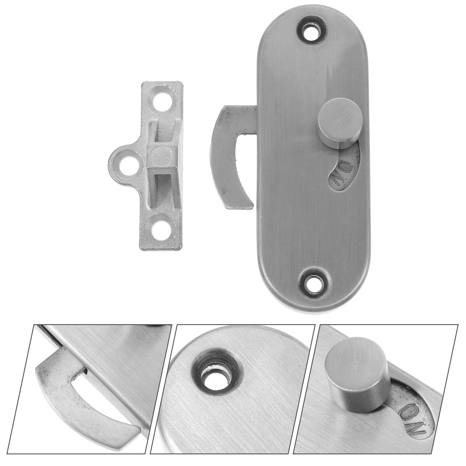 Sliding Door Lock Bolt Latch Barn Locks and Latches Titanium Alloy Privacy Outswing Security Garage Aluminum Bathroom серебряный