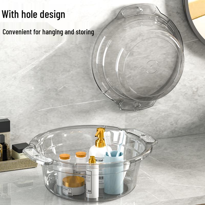 Transparent Thickened Large Household Washbasin for Laundry, Dorms & Vegetables