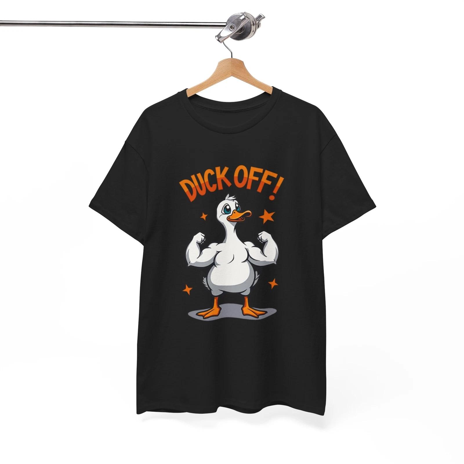 Sarcastic Duck T-Shirt - Funny Angry Duck Meme Tee for Humor Fans S