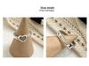 Yinruitai S925 Sterling Silver Heart Adjustable Women's Ring - Open, Cold Style, Versatile Fashion