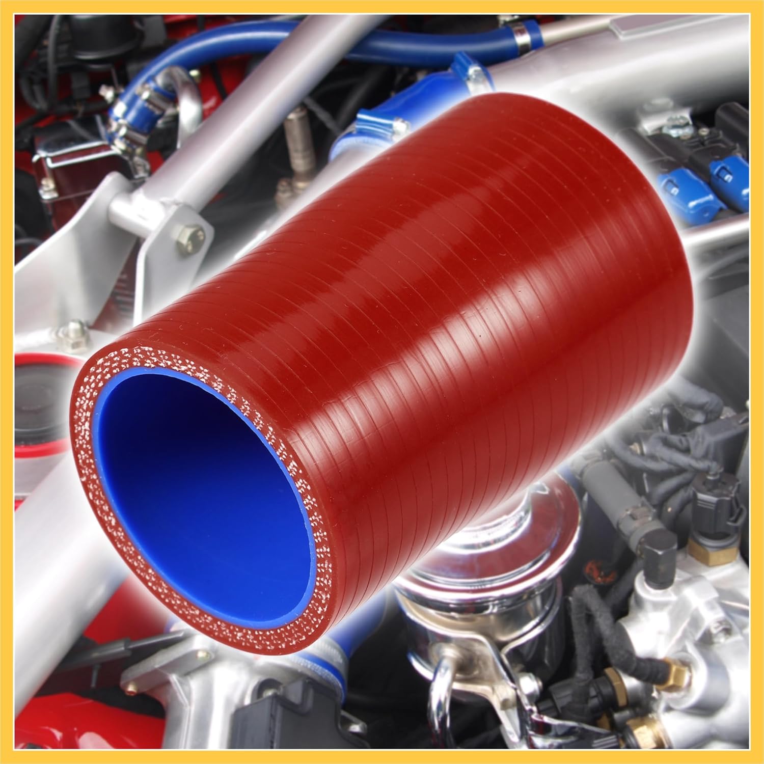 38-42mm 1.5 -1.7  ID Straight Silicone Reducer Hose Silicone Hose Coupler Intercooler Tube Red for Car Intercooler Intake Piping Auto Replacement