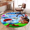 The Smurfs Printed Round Rug Carpet Chair Rug Area Rug Entryway Doormats,for Office Chair Living Room Bedroom Kitchen Room.