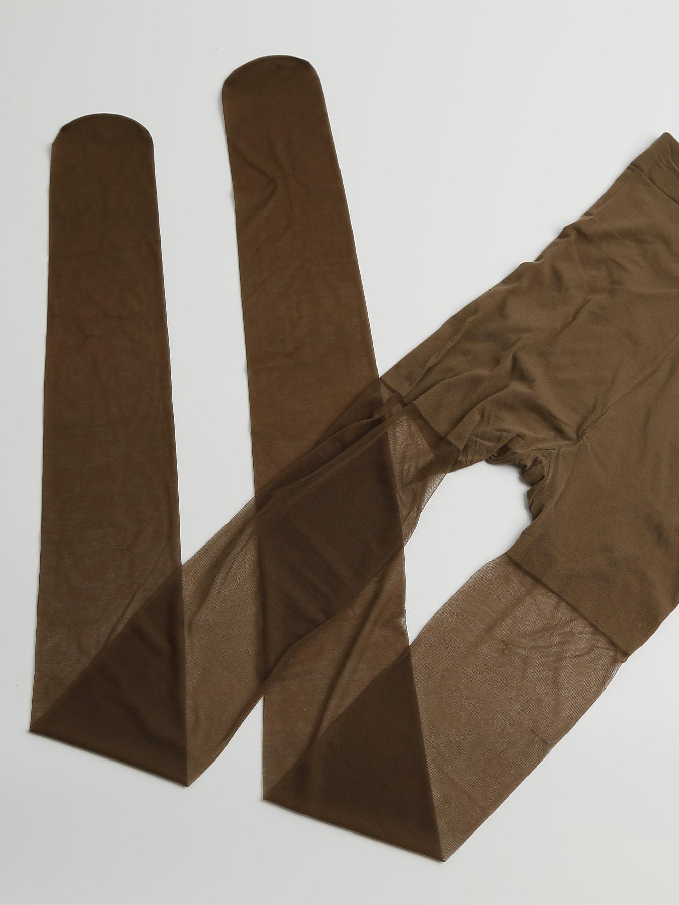 Stilvolle und bequeme Schwangerschafts-Strumpfhose in Übergröße, Braun XXL black