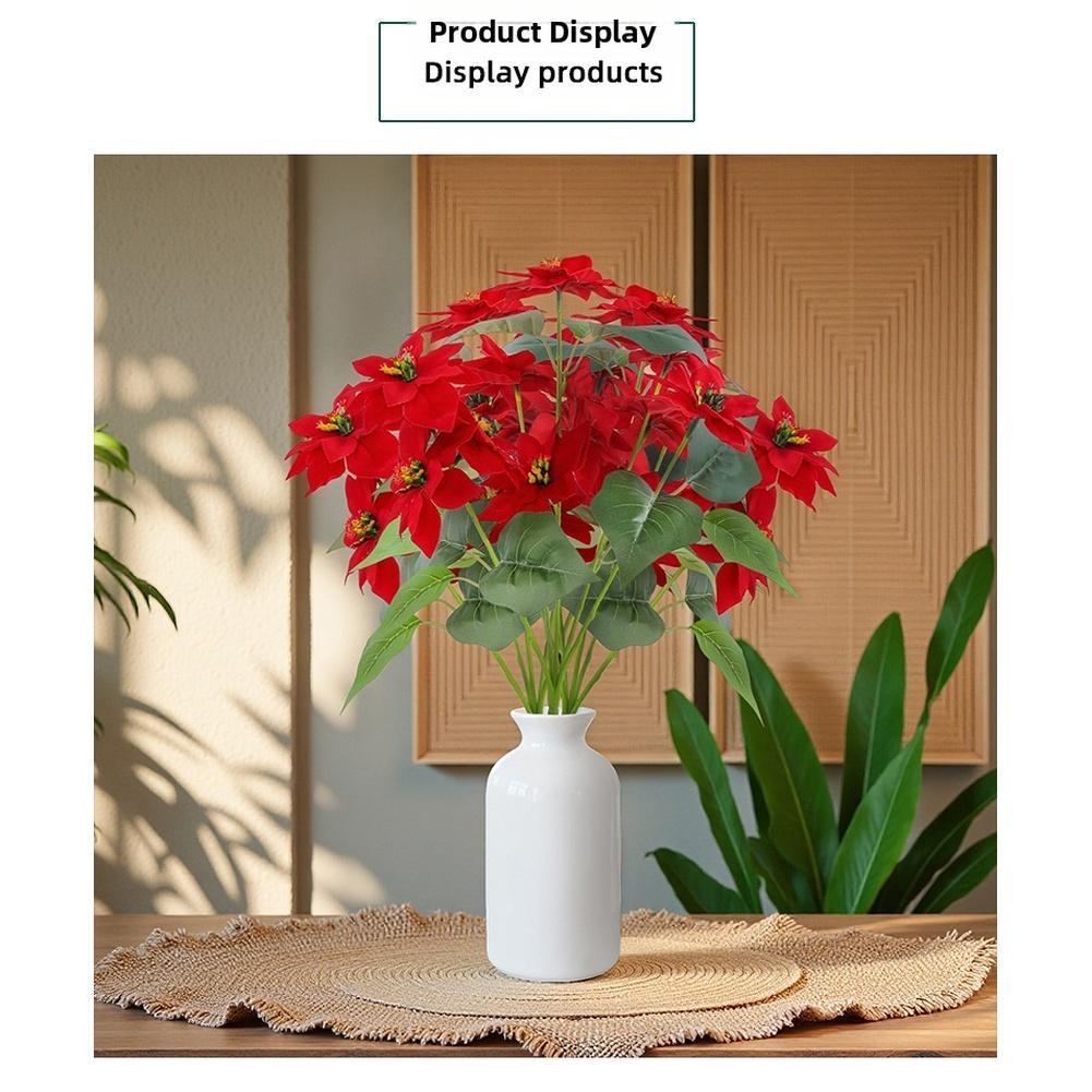 Festive Settings As Shown Artificial Flower Bouquet Artificial Flower Arrangement For Home Flower Bouquet Vibrant Red Bouquet China Mainland