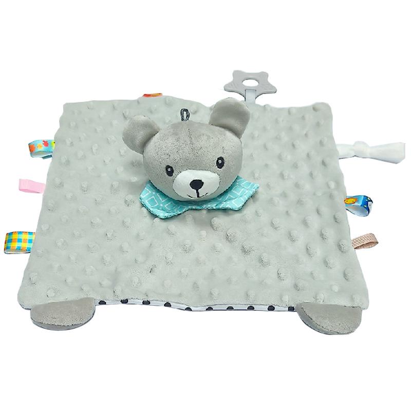 BBsky Baby Tier Komforttuch & Sabberlatz - Niedliches Cartoon Krippenhänge Taschentuch Spielzeug