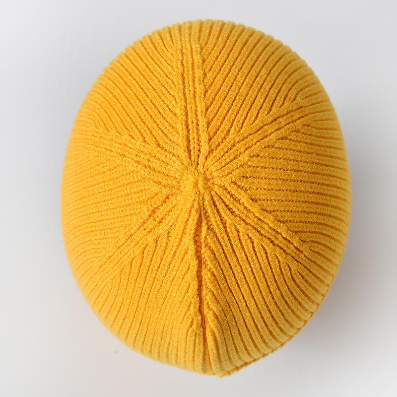 Autumn and Winter Knitting Hats Men and Women's Solid Color Warm Ear Protection Hats Outdoor Cycling Hats Ski Caps