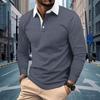 New Autumn Men's Casual Polo Shirt Stylish Long-Sleeved Collared Men's Top