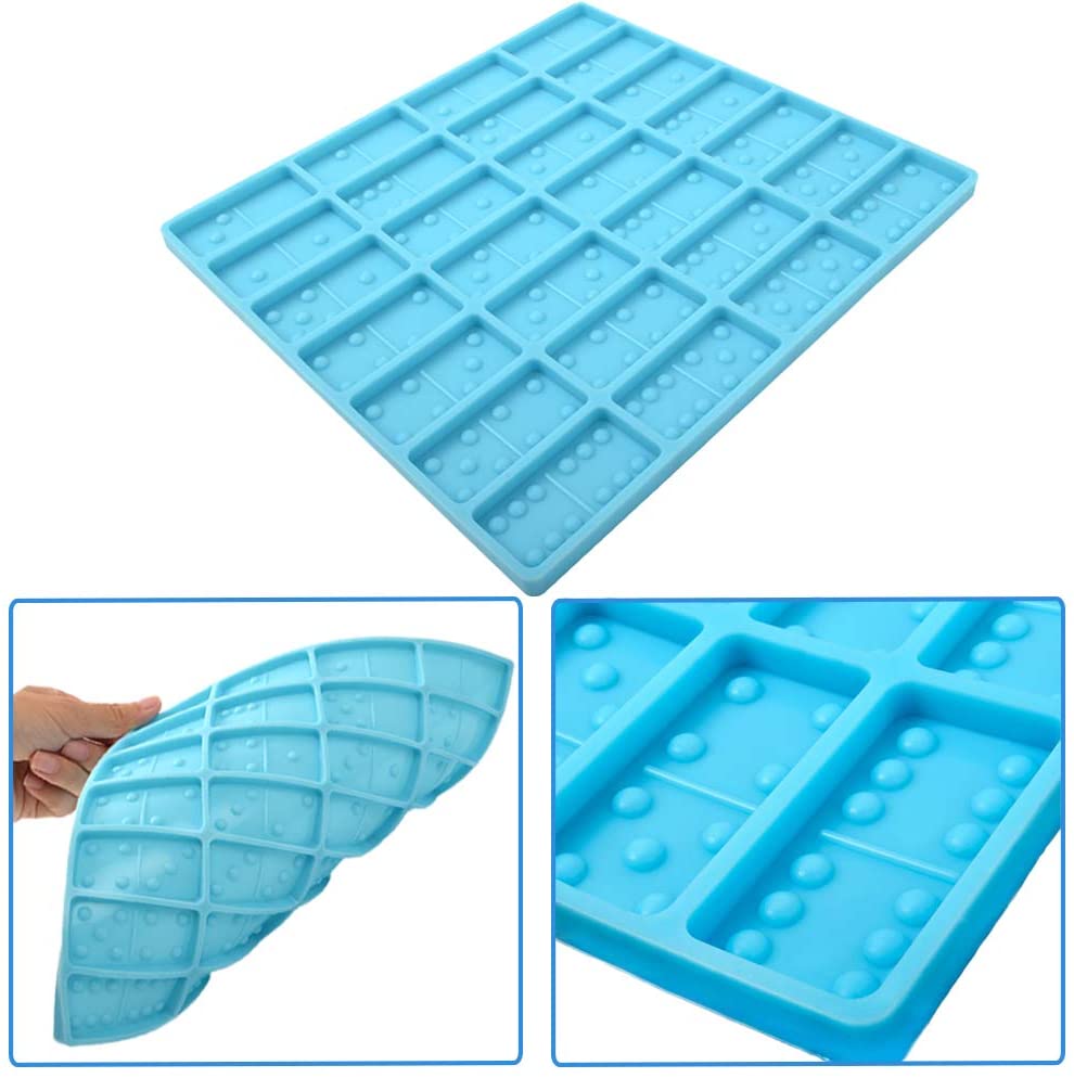 Shiny Dominoes Silicone Epoxy Resin Mould Cake Mold Fondant Molds Cake Decorating Tools Chocolate Fondant Tools Soap Mold Diy
