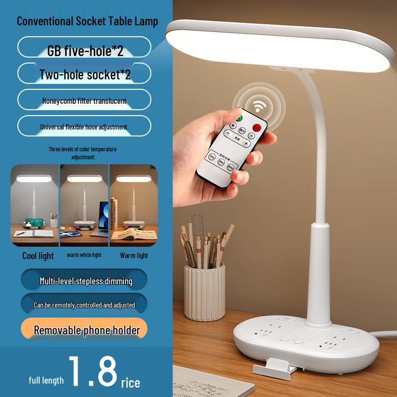 AA Grade LED Eye-Protection Desk Lamp with USB, Soft Light, Night Light, and Wireless Charging for Bedroom or Bedside