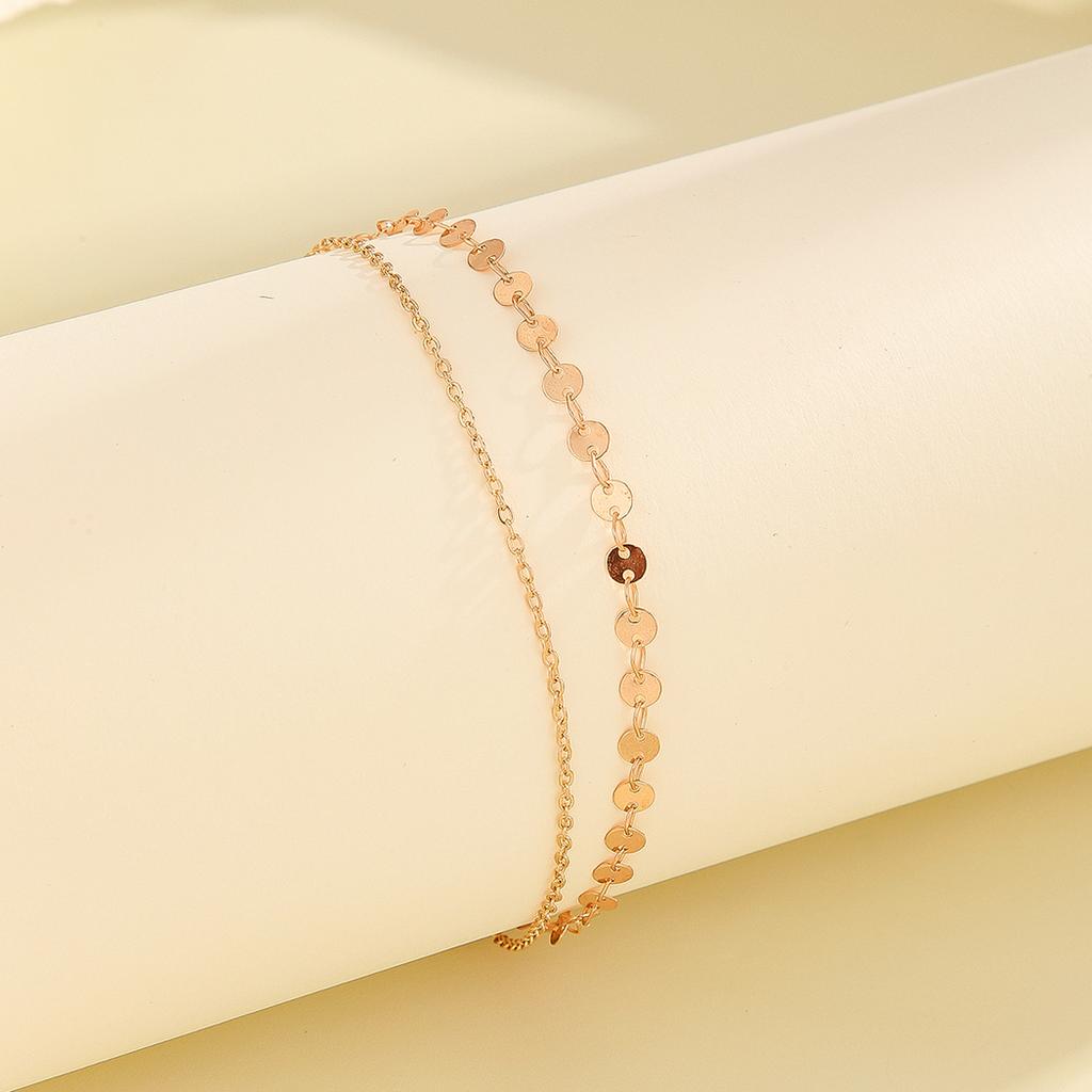 Kinitial Exquisite and fashionable laser plated anklet, filled ankle Bracelet gave her an anniversary gift