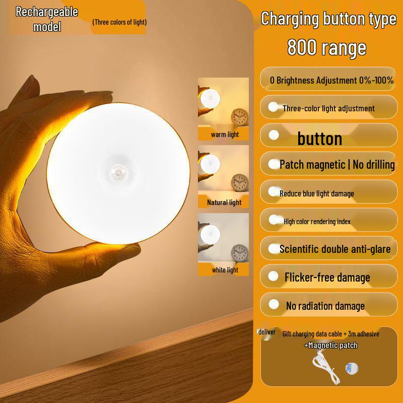 Rechargeable Eye-Friendly Touch Night Lamp with Magnetic Base and Long Battery Life for Desks and Bedsides.