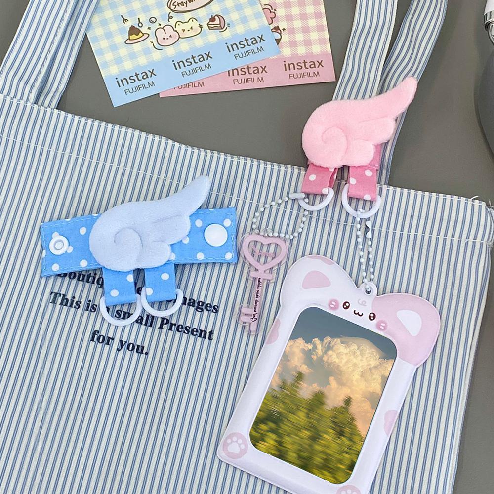 Kawaii Plüsch Flügel Taschengurt Verlängerer Niedlicher Stern Taschengurt Verlängerer Mit Doppelring Tasche Organizer Für Kpop Fotokarten Halter