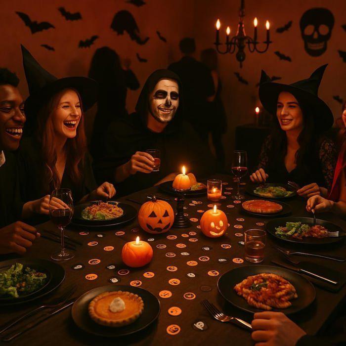 Pack of 300 Halloween Confetti Pumpkins and Ghosts In Paper for Table Decoration