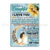To My Daughter from mom strong brave bright smart When Its Too Hard to Look Back Metal Printing Plaques Home Tin Sign Poster