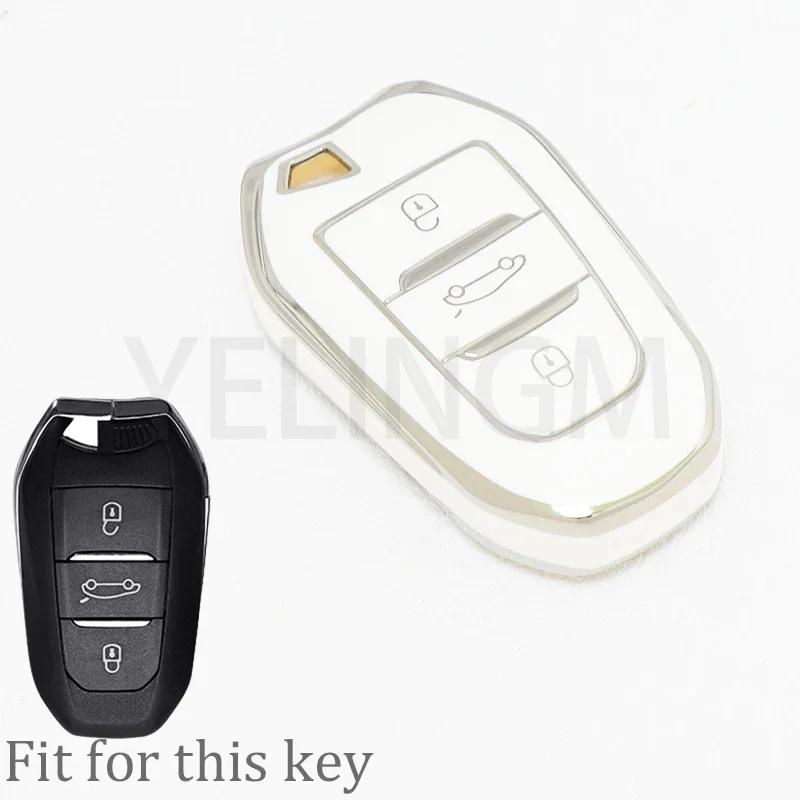 New Tpu Car Remote Key Case Cover Shell For Peugeot 308 408 508 2008 3008 4008 5008 Citroen C4 C4L C6 C3-Xr Picasso Ds3 Ds4 Ds5