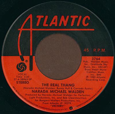7-Zoll Schallplatte NARADA MICHAEL WALDEN - Real Thang 3764 Atlantic 1980 US Soul/Funk Gebraucht