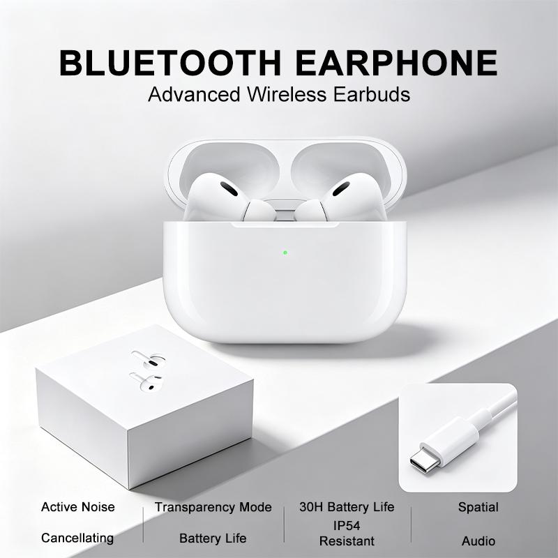 1:1 Air Pro 2 Bluetooth-Kopfhörer mit personalisiertem räumlichem Audio, Touch-Steuerung, IP54 staub- und schweißresistent, kabelloses Headset weiß