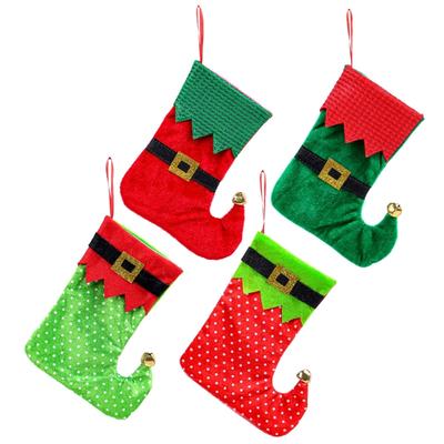 Festival Spotted Christmas Stockings Christmas Gathering Essential Stylish Hanging Stockings with Adjustable Belts