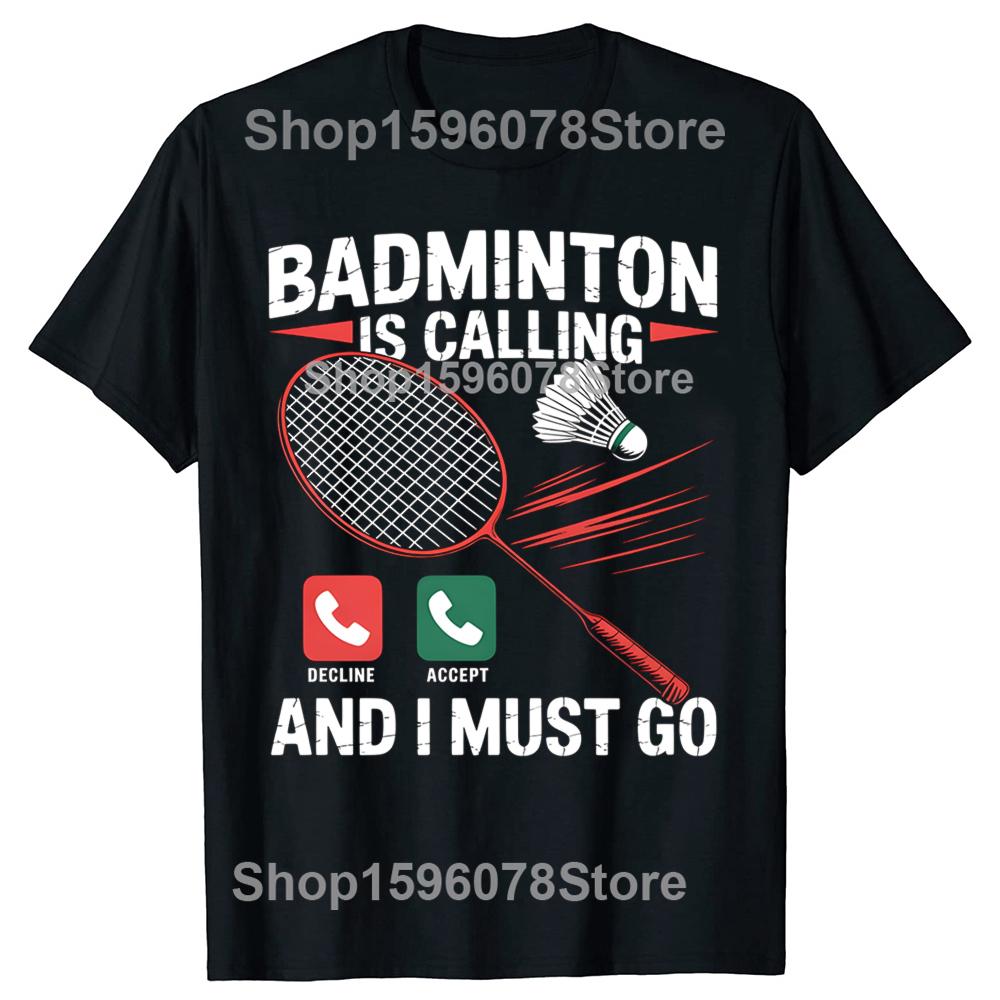 Badminton Joke Funny Badminton Player Graphic Tshirts Unisex Womens Fashion Casual Tshirt 100 Cotton Loose Oversized T Shirt