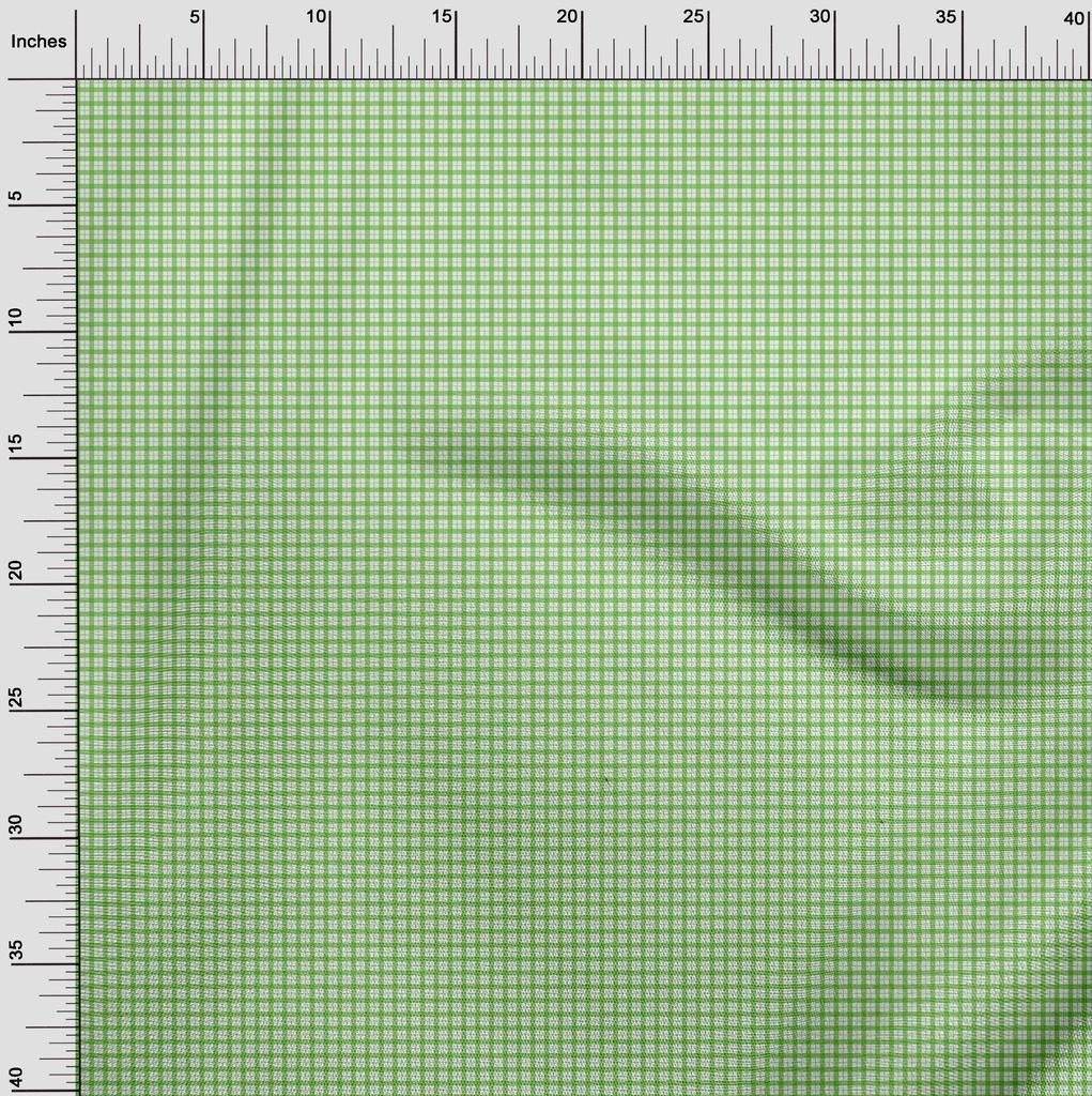 oneOone Cotton Flex Pear Green Fabric Check Sewing Fabric By The Yard Printed Diy Clothing Sewing Supplies 40 Inch
