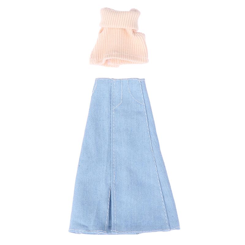 

Осеннее мини-платье для куклы 1/6, повседневный наряд, праздничная юбка, милое платье, одежда для кукол, аксессуары, детский подарок