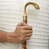93.98 Cm Serpent Handle Walking Stick Handmade Twisted Wood Cane with Brass Snake Head Custom Gift for Men and Women