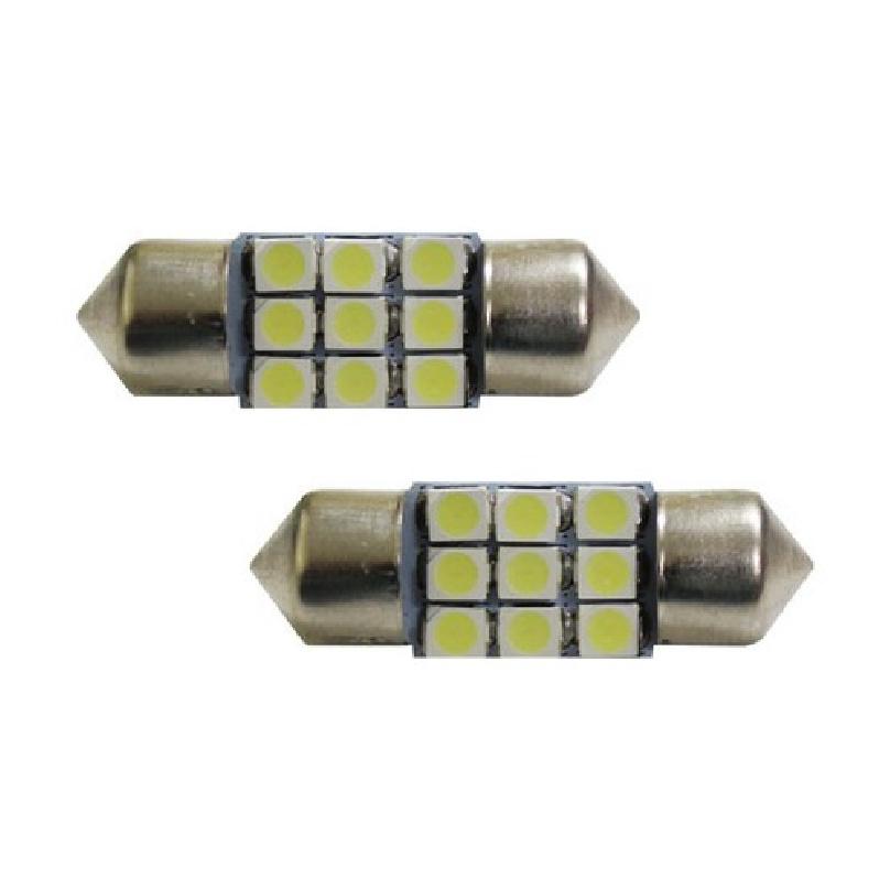 Xenon White 9-SMD-1210 1.25" DE3175 DE3022 LED Bulbs For Step Side Door Lights