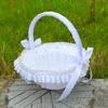 Princess Style Decorative Storage Basket With Metallic Accent Perfect For Bridal Showers Anniversaries And Photo Props