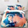 3D Print Fairy Tail Anime Natsu Bedding Set Duvet Cover Bed Set Quilt Cover Pillowcase Comforter king Queen Size Boys Adult
