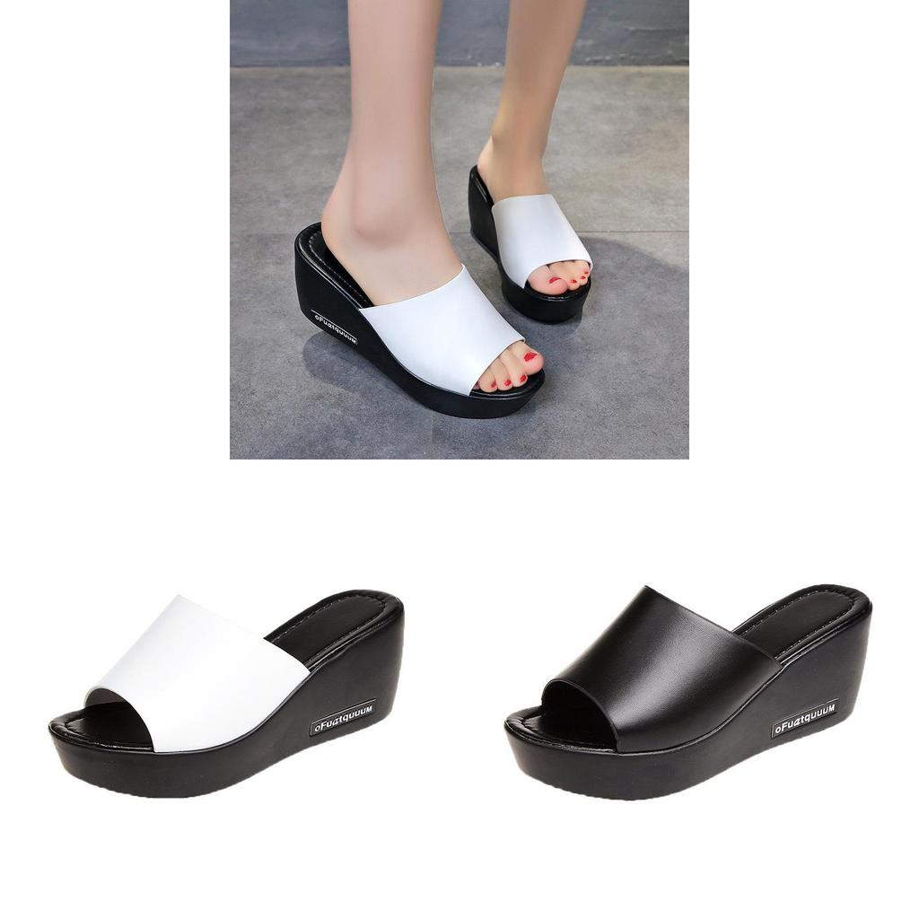 Women Summer Platform Slides With Nonslip Sole For Casual Wear
