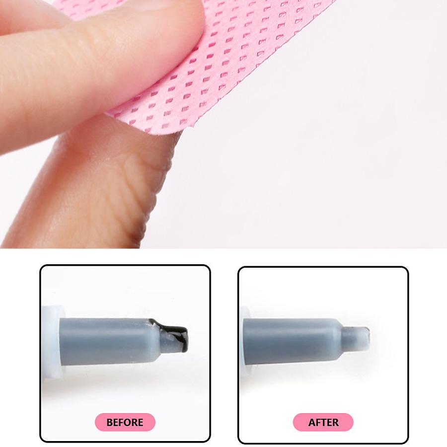 300Pcs Eyelash Glue Remover Cotton Wipes, Lint-Free Cleaning Cotton Pads, Makeup tools