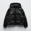 Women's Winter Padded Thickened Short Solid Colour Down Jacket Casual Zip Hooded Section Warm Outerwear