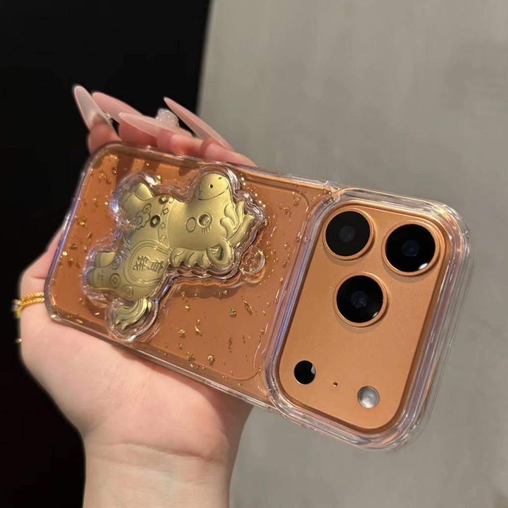 Three-dimensional Epoxy Phone Case Year of The Horse for Apple 17PROMAX Anti-Hand Sweat Personalized Cooling Phone Case Full-Inclusive Model