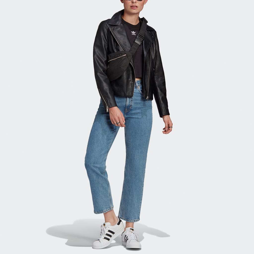 (WMNS) Adidas Adicolor Classics Roll-Up Sleeve Crop Top Asia Sizing 'Black' Women's GN2802