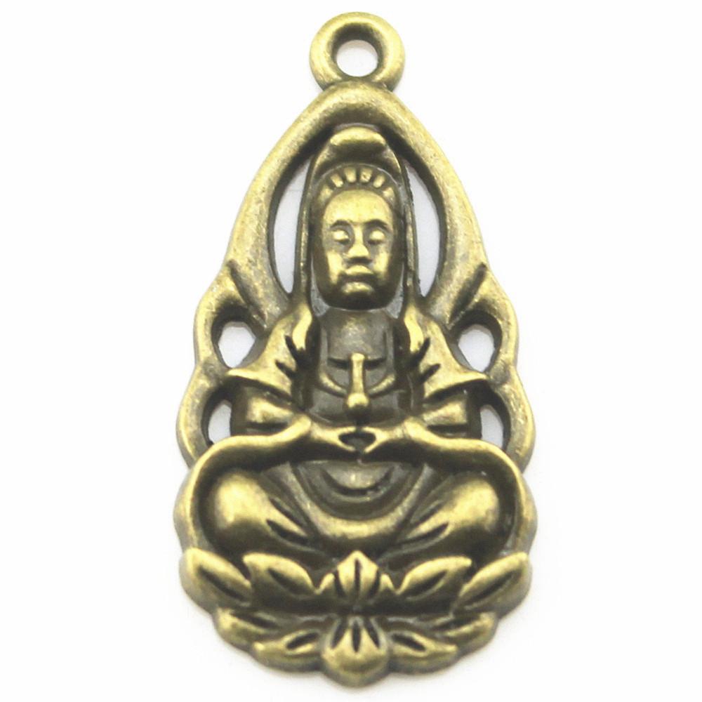 Buddha Statues Charms Multi Color Alloy Pendants For Spiritual Zen Jewelry Making