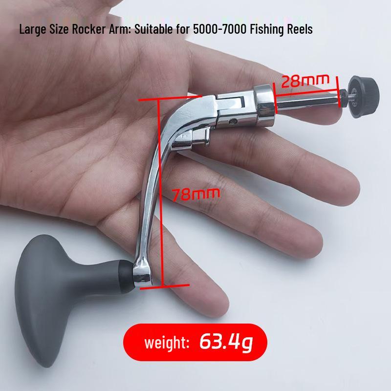 Diwa Foldable All-Metal Spinning Reel Handle - Durable, Metal-Plated Fishing Reel Accessory